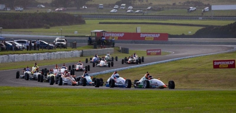 Formula Ford Cars on Track