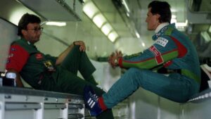 Eddie Jordan and Michael Schumacher