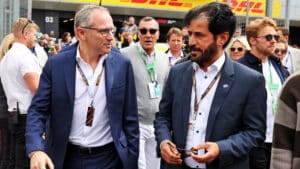 Stefano Domenicali and Mohammed Ben Sulayem