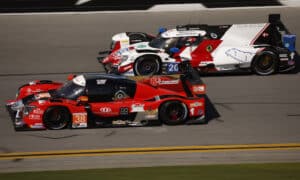 LMP2 Cars on Track at Daytona