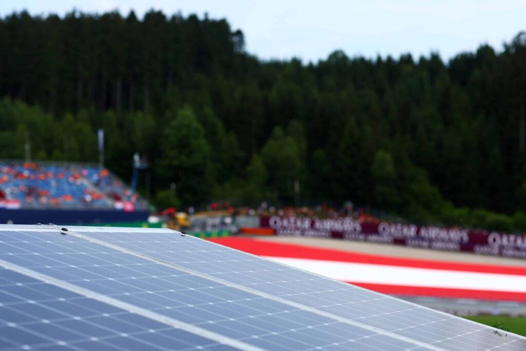 Austrian Grand Prix Solar Panels