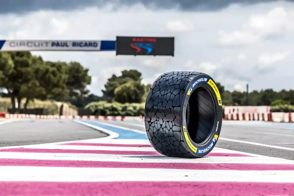 Why Ford Races EVs 8 Michelin sustainable slick tires